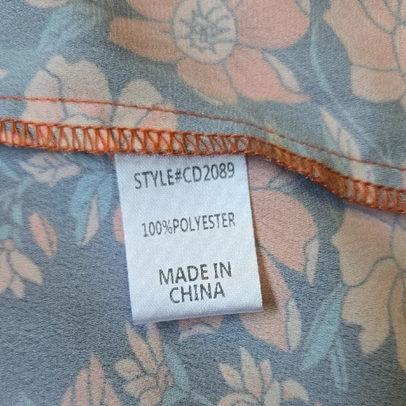 Cezele Womens Boho Floral Vneck Midi Dress Country Western Festival Tunic Small - Picture 16 of 16